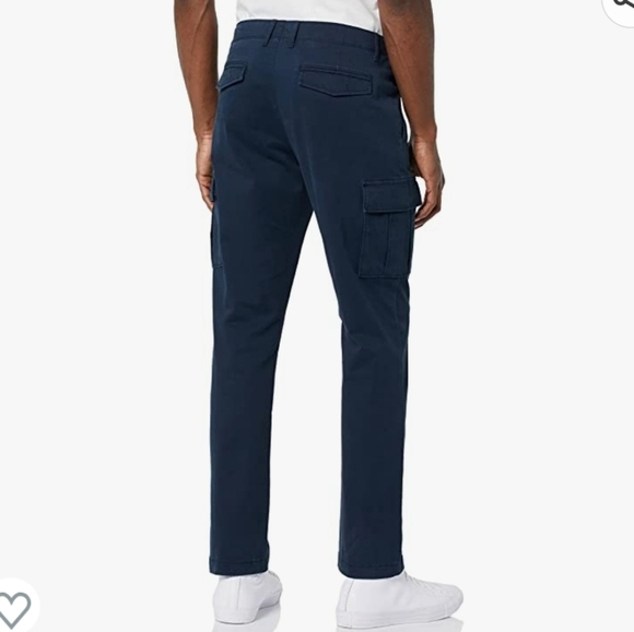 Goodthreads Straight-Fit Vintage Comfort Stretch Cargo Pant Washed Navy 32W 31L - Picture 2 of 10